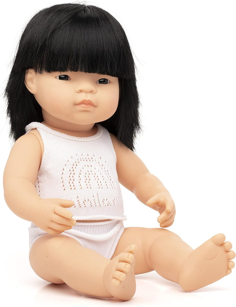 Asian Girl Miniland Doll | 38cm Anatomically Correct Baby Girl Doll - STEAM Kids Brisbane