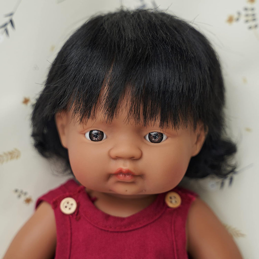 Miniland Anatomically Hispanic Latin American Girl Doll 38cm - STEAM Kids Brisbane