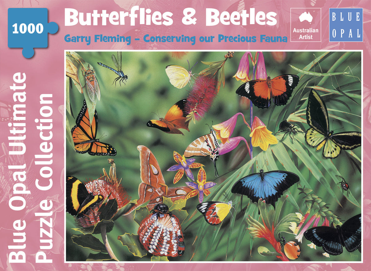 Puzzle 64 Piece Search and Find Bugs and Butterflies - Bobangles main image 1