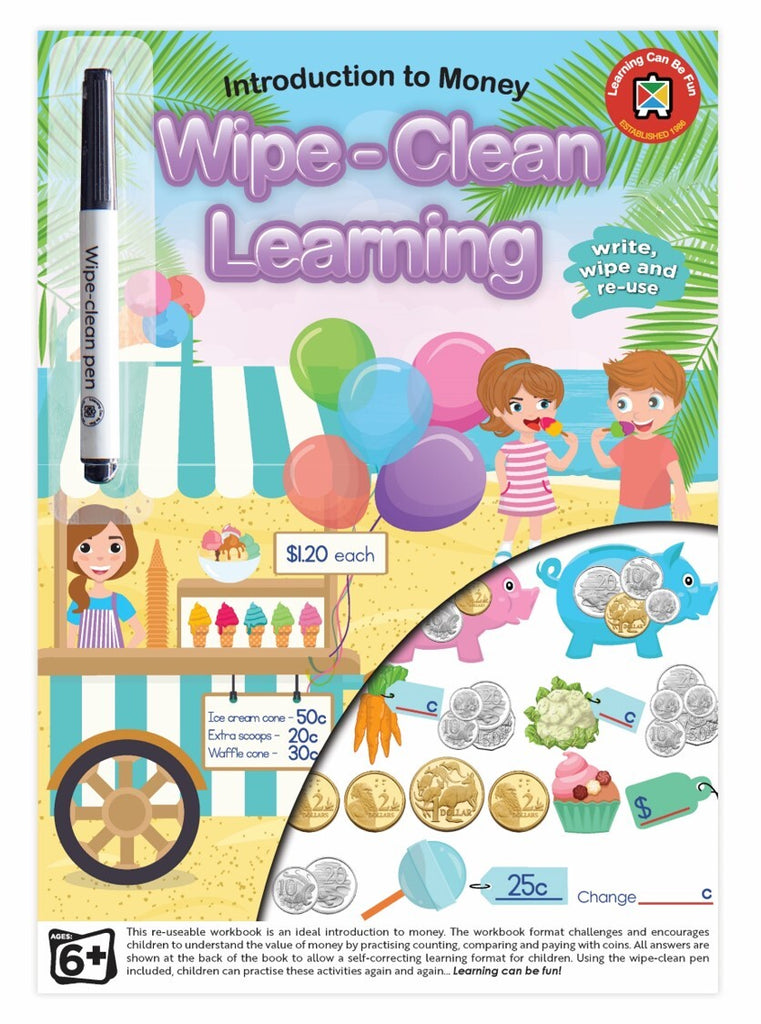 Wipe-Clean Learning Book | Money Skills - STEAM Kids Brisbane