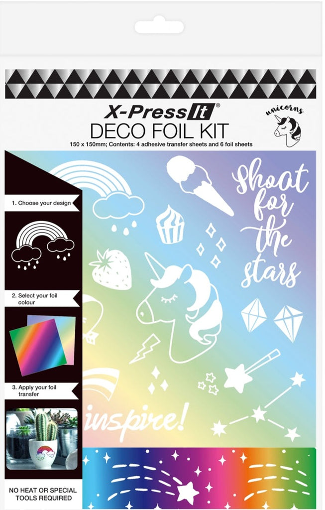 X-Press It Deco Foil Kit - Unicorns - STEAM Kids Brisbane