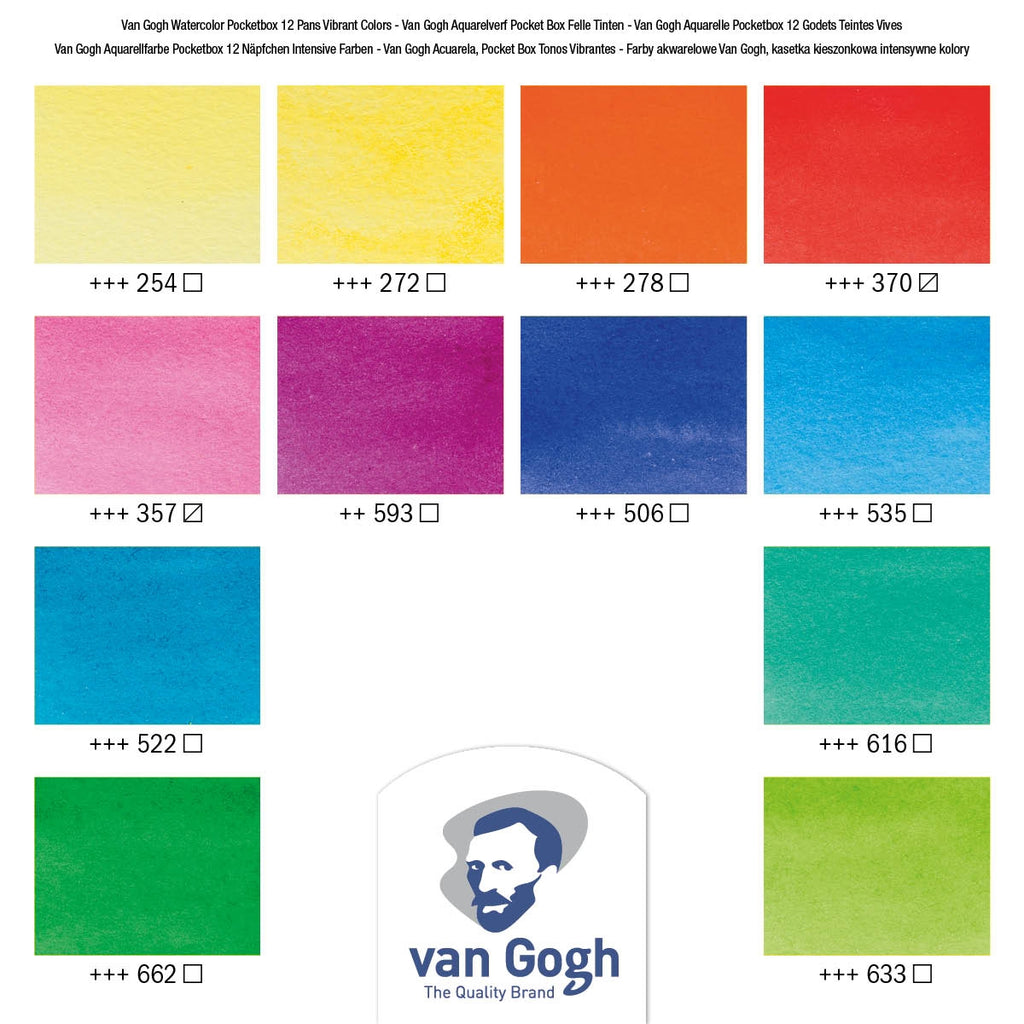 Royal Talens Van Gogh Watercolour Pocket Box Vibrant Colours - STEAM Kids Brisbane