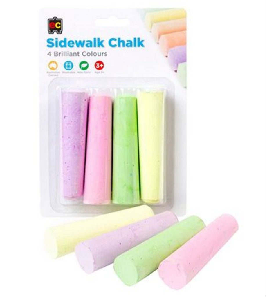 Sidewalk Chalk - Fluoro 4pcs - STEAM Kids 
