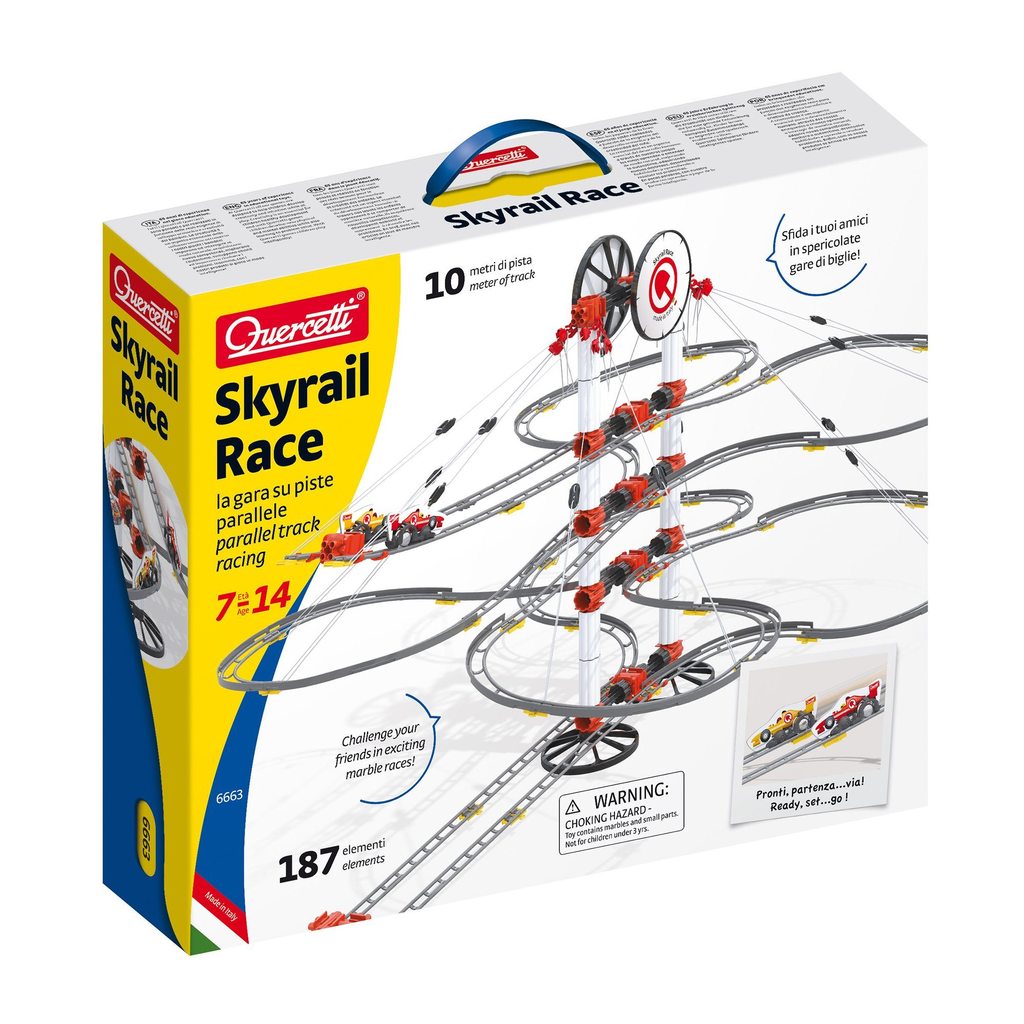 Quercetti Skyrail Race Track Set 184 piece - STEAM Kids Brisbane