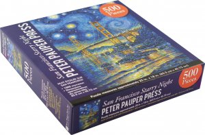 A Starry Night in San Francisco 500 Piece Puzzle | Peter Pauper Press - STEAM Kids 