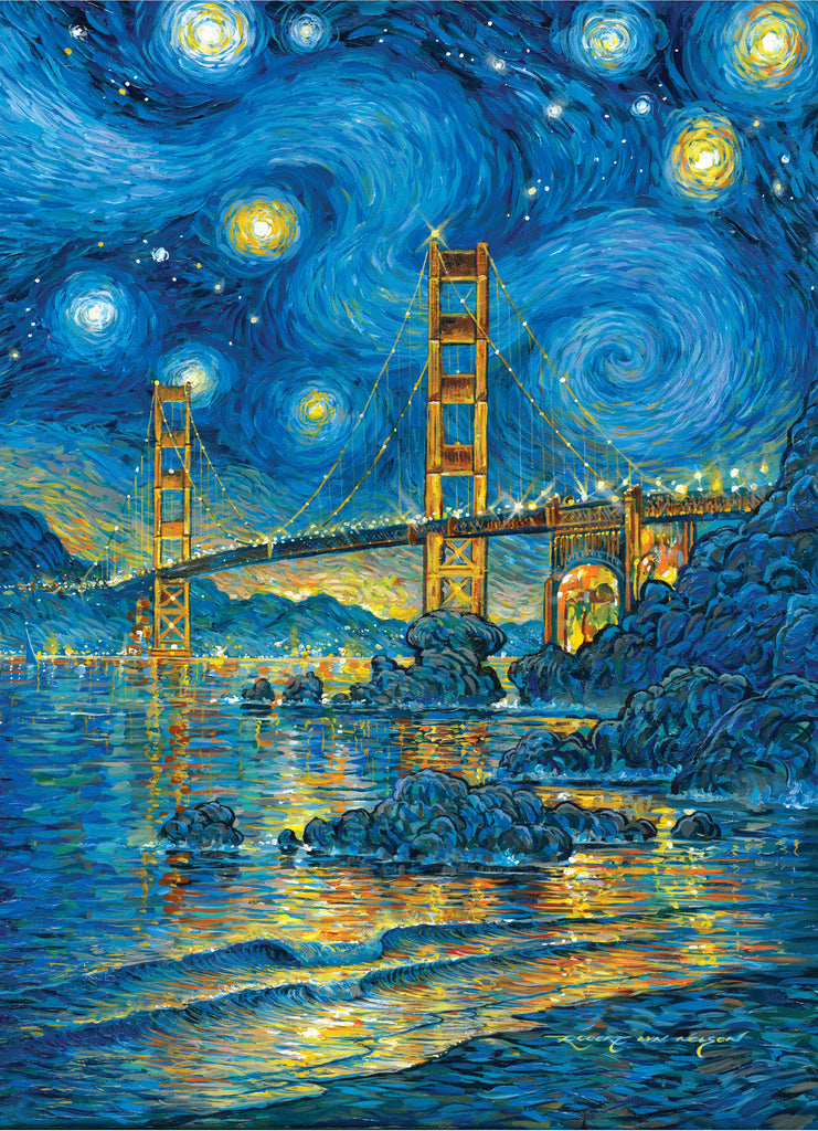 A Starry Night in San Francisco 500 Piece Puzzle | Peter Pauper Press - STEAM Kids 