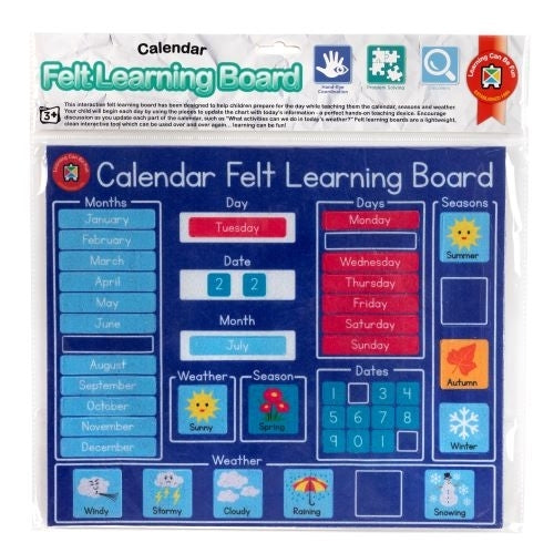 Felt Learning Board | Calendar - STEAM Kids 