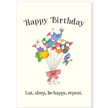 Twigseeds Mini Birthday Card - Eat, Sleep, Be Happy, Repeat. - STEAM Kids Brisbane