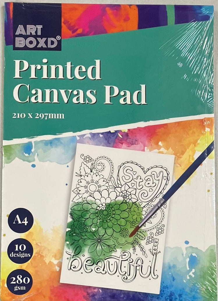PrePrinted Canvas Pad A4 Art Boxd STEAM Kids