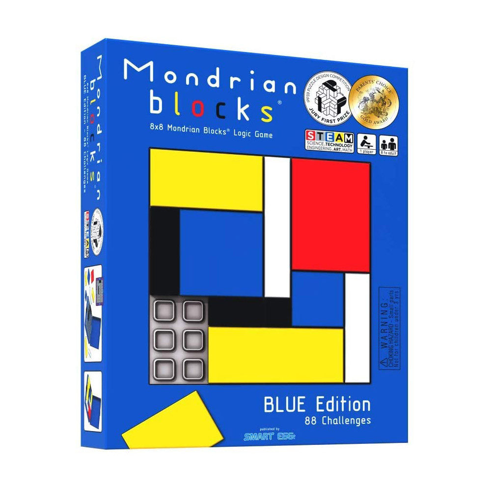 Mondrian Blocks | Blue Edition | 88 Challenges - STEAM Kids 