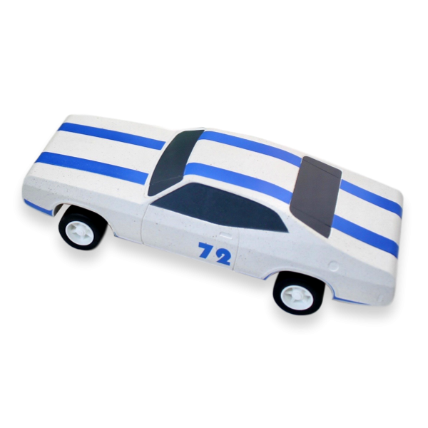 Build-a-Muscle Car | White with Blue Stripe | Discoveroo || - STEAM Kids 