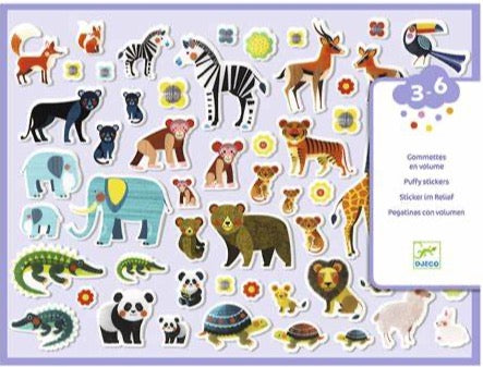 Djeco Puffy Stickers Mother and Baby - STEAM Kids Brisbane