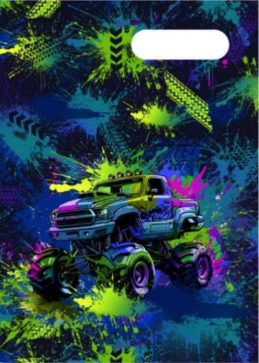 Spencil A4 Bookcover - Mega Wheels 2 | Book Cover A4 Exercise Book Size - STEAM Kids Brisbane