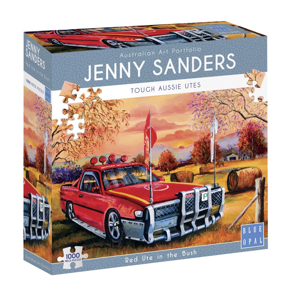 Red Ute in the Bush 1000 Piece Jigsaw Puzzle by Jenny Sanders | Blue Opal - STEAM Kids Brisbane