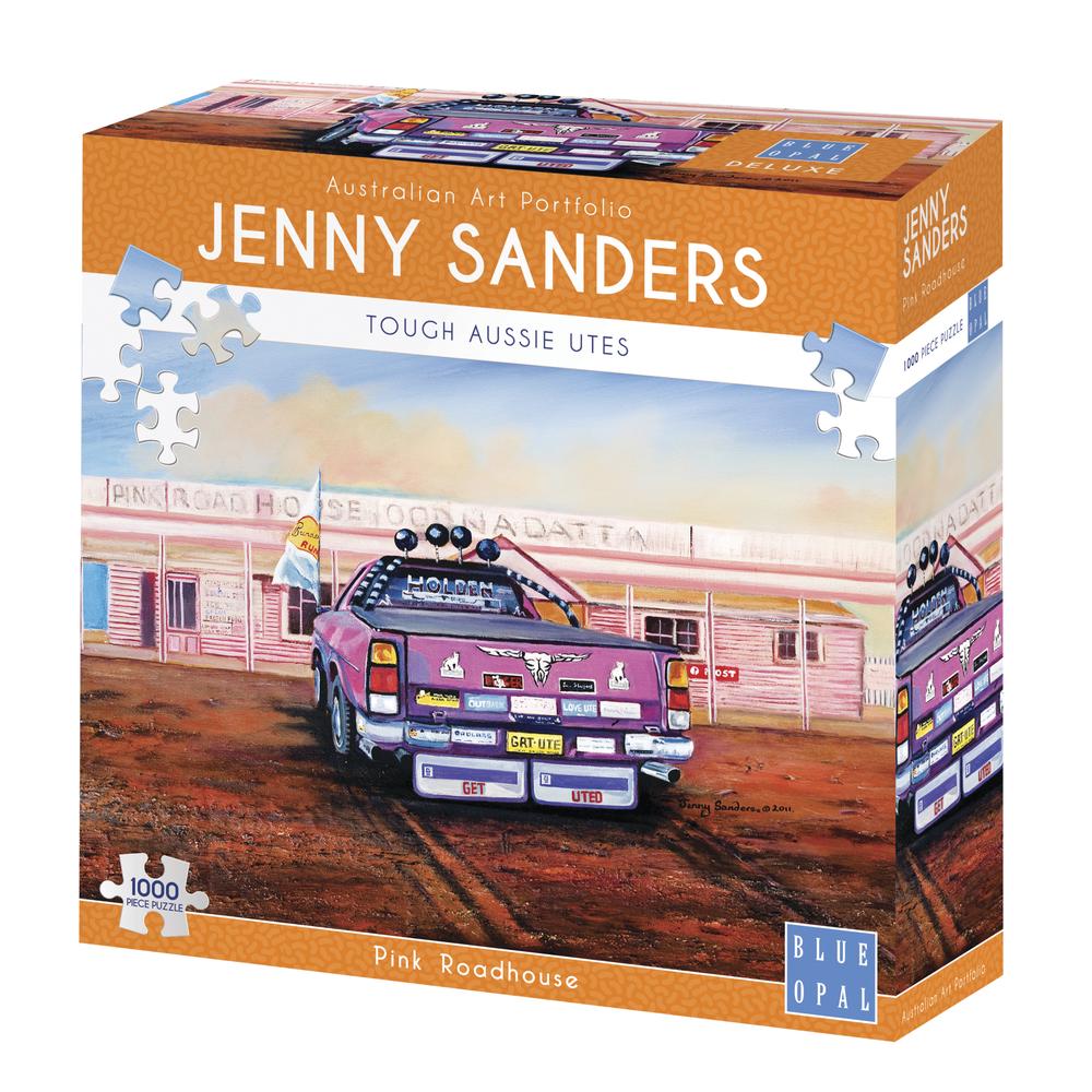 Pink Roadhouse 1000 Piece Jigsaw Puzzle by Jenny Sanders | Blue Opal - STEAM Kids Brisbane