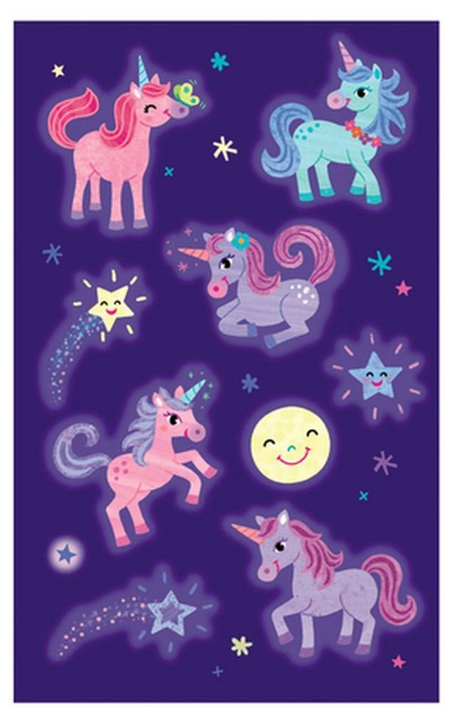 Peaceable Kingdom - Glowing Unicorn Stickers | Glow in the Dark - STEAM Kids Brisbane
