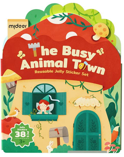Mideer Reusable Jelly Sticker Set-The Busy Animal Town - STEAM Kids Brisbane