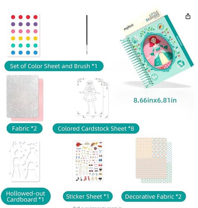 Mideer Little Designer-Sweet Tea Party - Design Book - STEAM Kids Brisbane