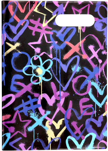 Spencil A4 Bookcover - Hearts & Crosses | Book Cover A4 Exercise Book Size - STEAM Kids Brisbane