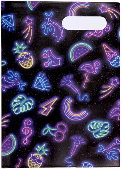 Spencil A4 Bookcover - Neon Party | Book Cover A4 Exercise Book Size - STEAM Kids Brisbane