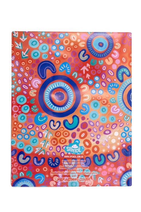 Spencil A4 Bookcover - Ngootypoorteen | Book Cover A4 Exercise Book Size - STEAM Kids Brisbane