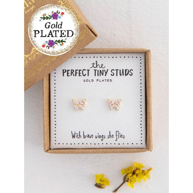 Perfect Tiny Studs | Gold Butterfly | Natural Life - STEAM Kids Brisbane