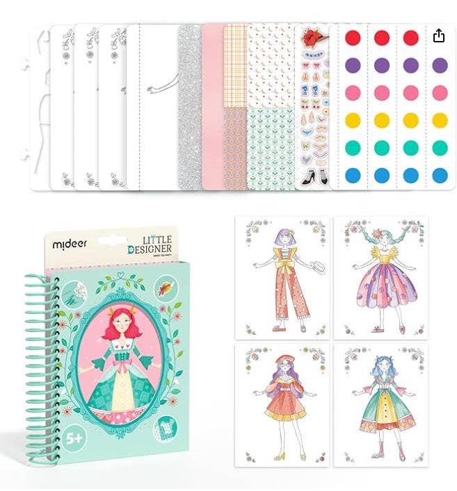 Mideer Little Designer-Sweet Tea Party - Design Book - STEAM Kids Brisbane