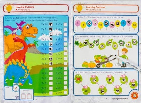 Wipe-Clean Learning Book | Starting Times Tables - STEAM Kids Brisbane