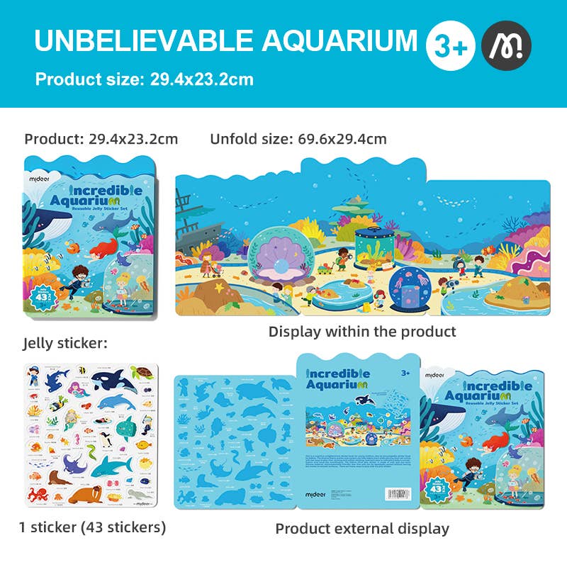 Mideer Reusable Jelly Sticker Set-Incredible Aquarium - STEAM Kids Brisbane