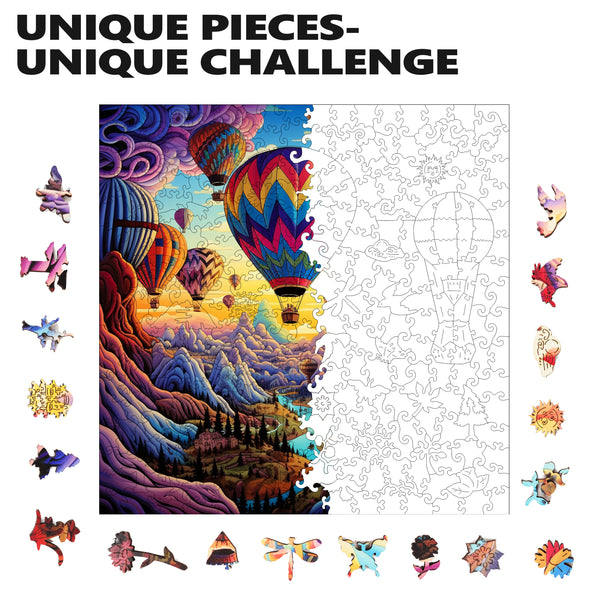 Rainbow Ride Wooden Puzzle 300 Pieces - STEAM Kids Brisbane