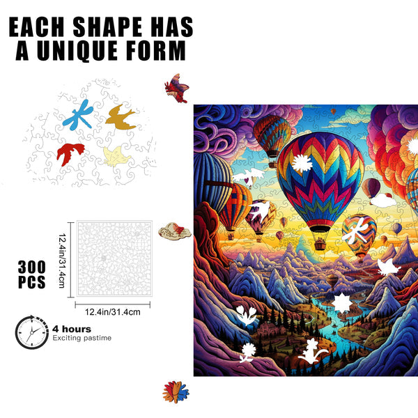 Rainbow Ride Wooden Puzzle 300 Pieces - STEAM Kids Brisbane