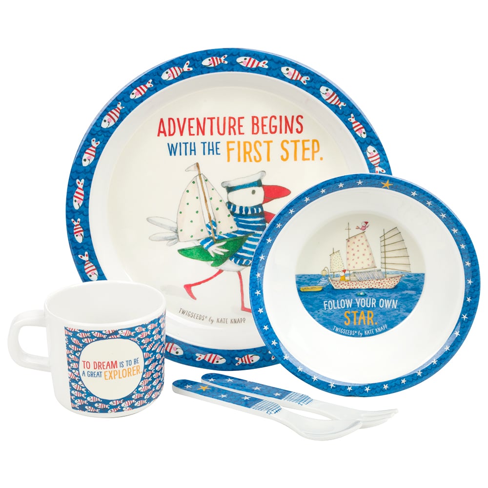 Twigseeds Adventure 5pcs Kids Dinner Set - STEAM Kids Brisbane