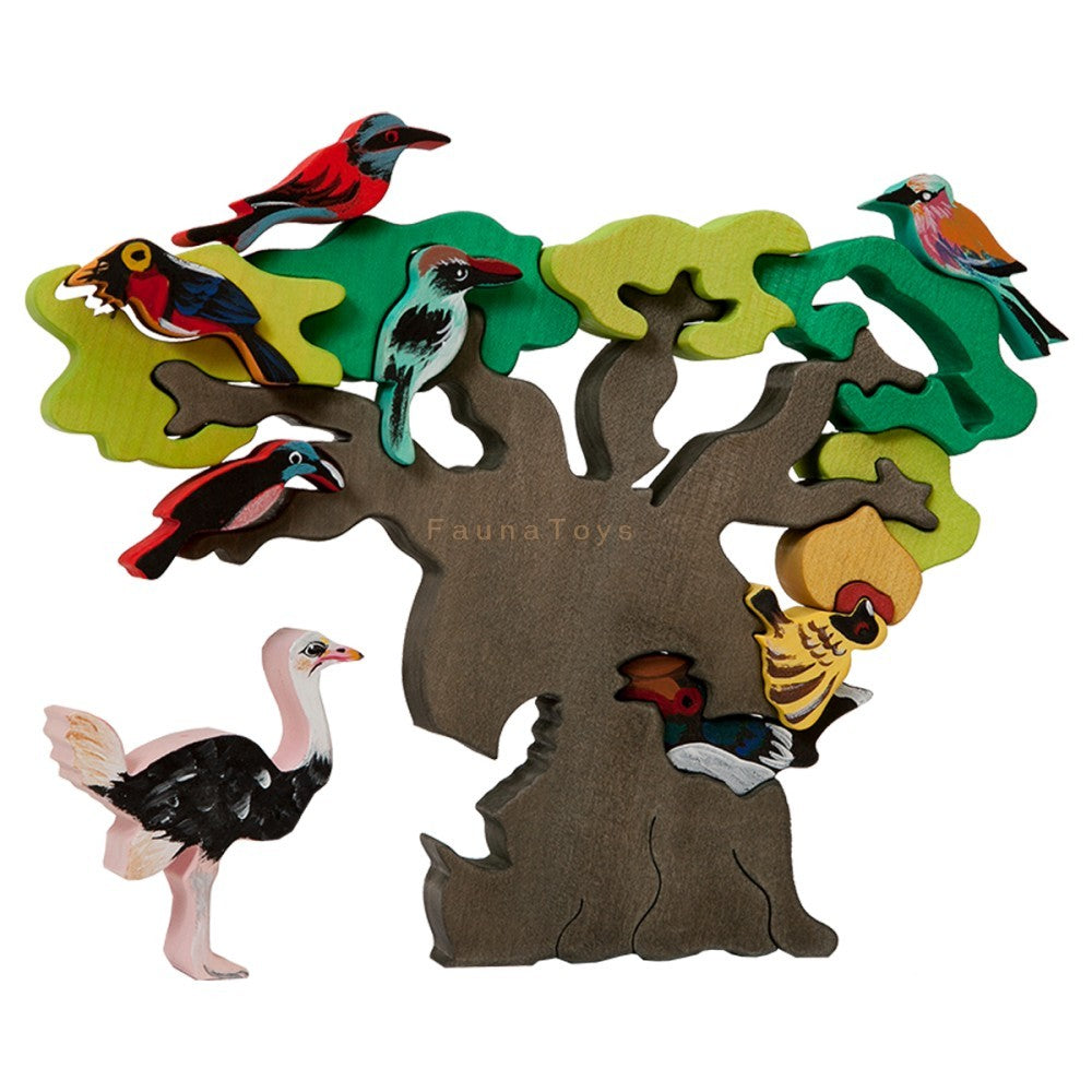Fauna Puzzle Africa Bird Tree - STEAM Kids Brisbane
