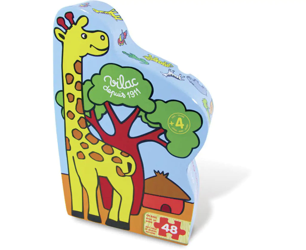 Savana 48 Piece Wooden Puzzle in Giraffe Box | Vilac - STEAM Kids Brisbane