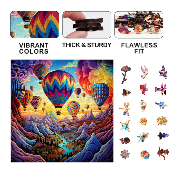 Rainbow Ride Wooden Puzzle 300 Pieces - STEAM Kids Brisbane