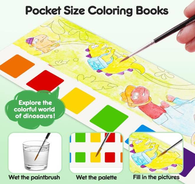 Mideer Dinosaur Academy Watercolour Painting Pad - STEAM Kids Brisbane