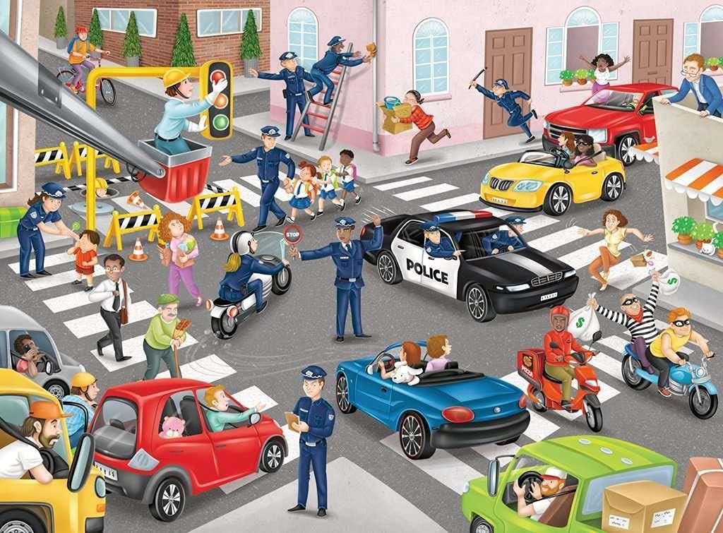 Ravensburger 100 XXL Piece Puzzle | Police on Patrol - STEAM Kids Brisbane