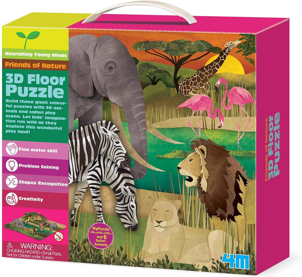 54 Piece 3D Safari Floor Puzzle - STEAM Kids Brisbane