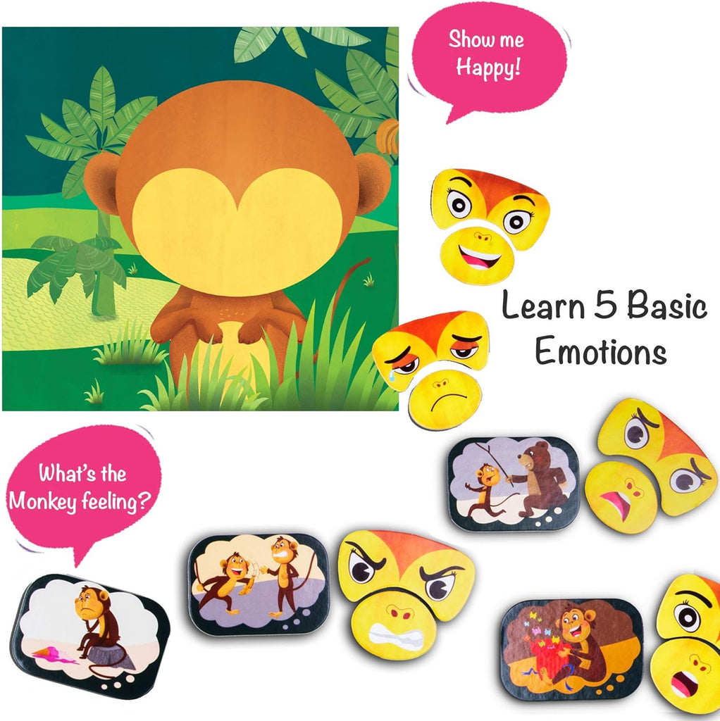 Monkey Expressions Feelings Puzzle - STEAM Kids Brisbane