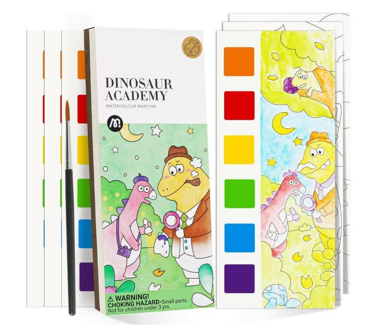 Mideer Dinosaur Academy Watercolour Painting Pad - STEAM Kids Brisbane