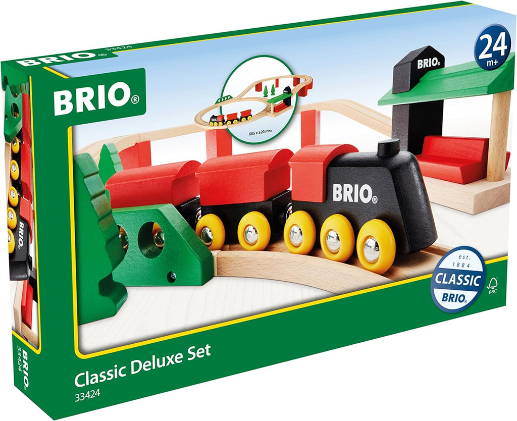 Brio Classic Deluxe 25 Piece Wooden Train Set - STEAM Kids Brisbane