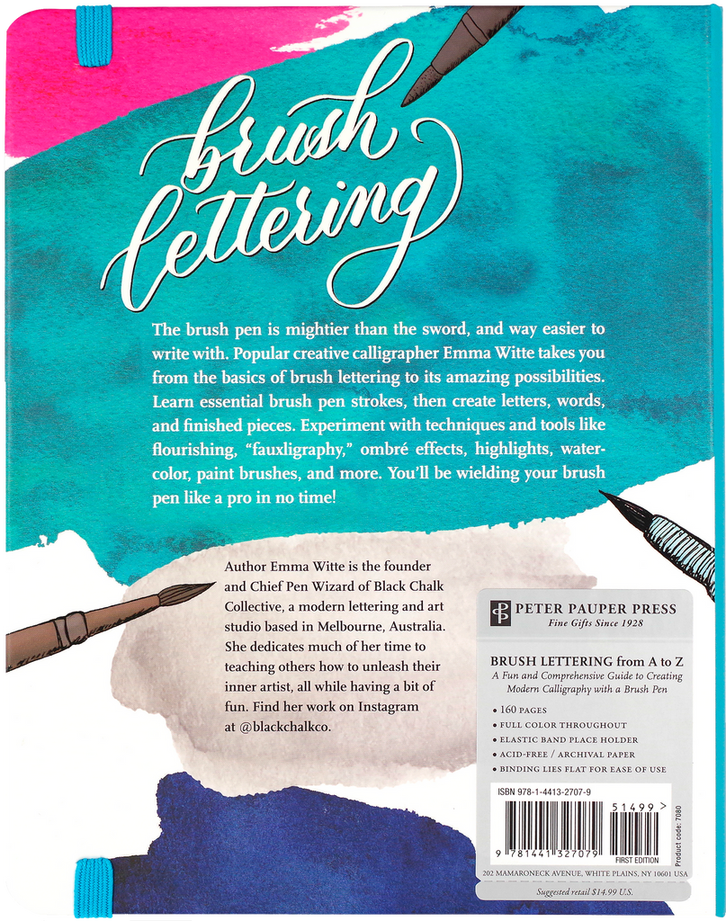 Brush Lettering from A to Z Guide | Peter Pauper Press - STEAM Kids Brisbane