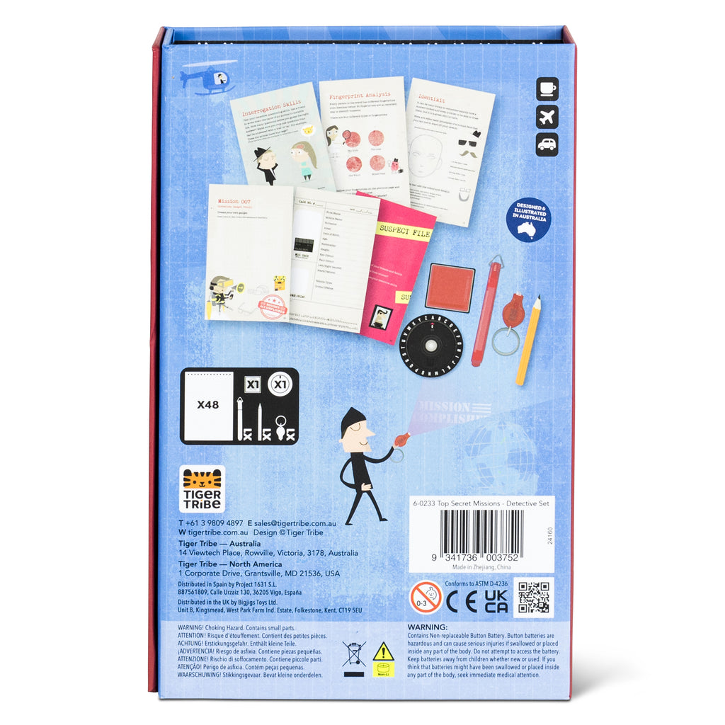 Tiger Tribe Detective Kit – Top Secret Mission Spy Set - STEAM Kids Brisbane