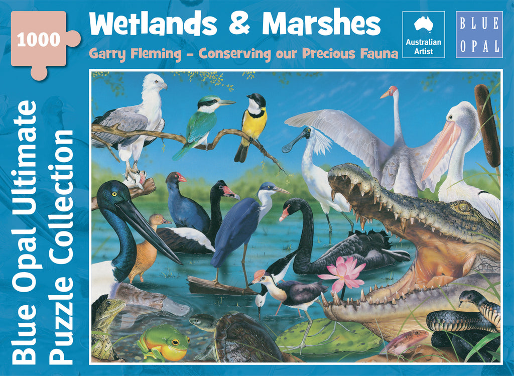 Blue Opal - Wetlands and Marshes | 1000 Piece Jigsaw Puzzle - STEAM Kids Brisbane