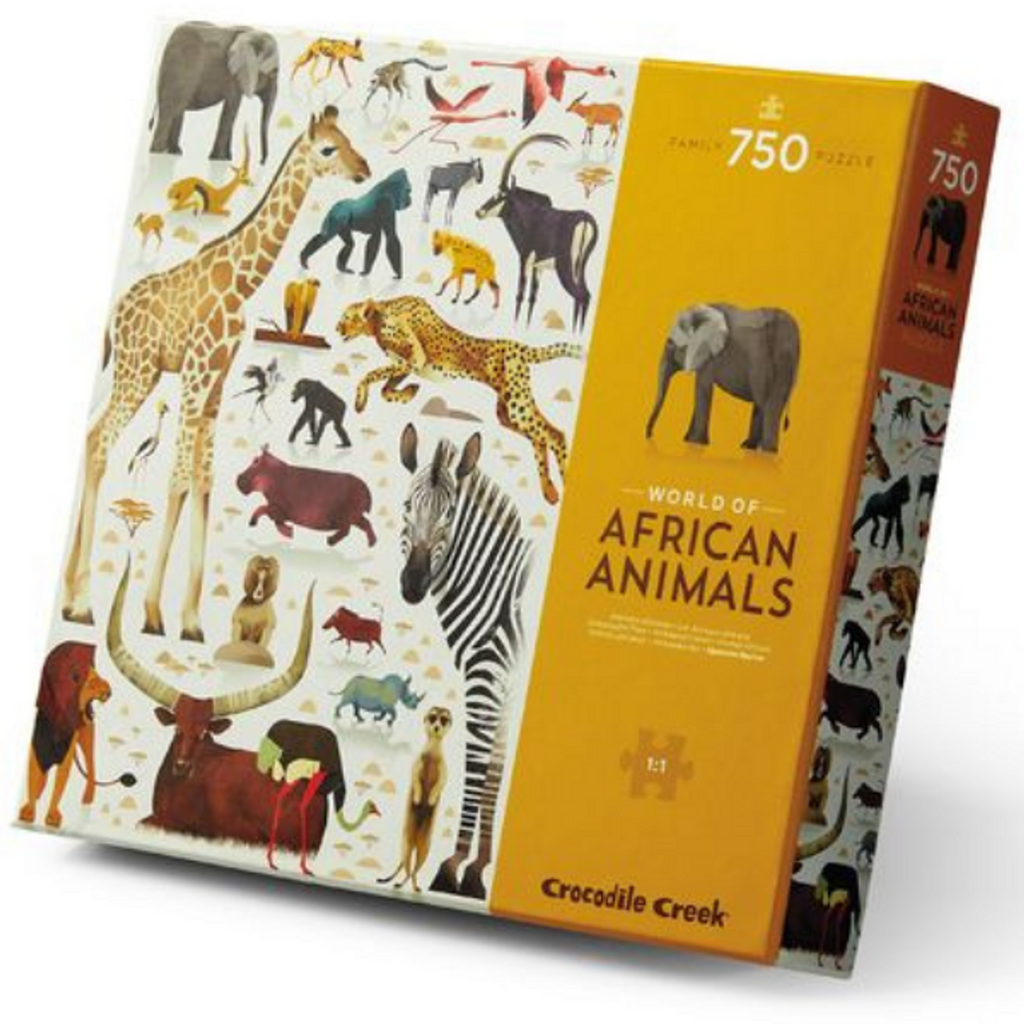 World of African Animals | 750 piece Jigsaw Puzzle | Crocodile Creek | - STEAM Kids Brisbane
