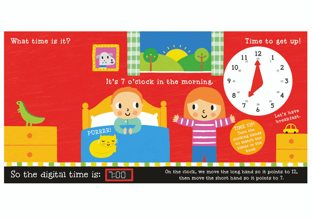 Click! Clack! Clock! - Time Teaching Hardcover Book - STEAM Kids Brisbane