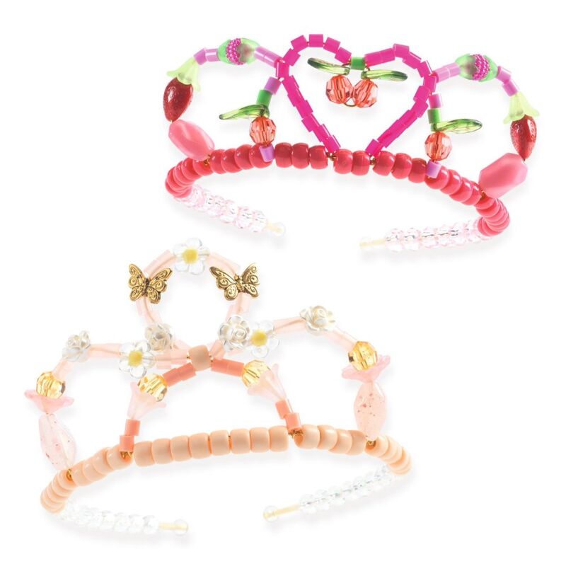 Djeco Duo of Tiaras Pink Bead Kit - STEAM Kids Brisbane