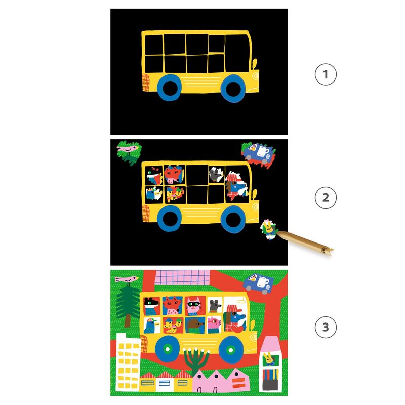 Learning About Vehicles Scratch Cards | Djeco - STEAM Kids Brisbane