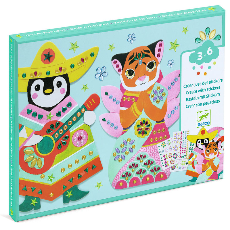 Djeco Rhinestones and Collage Sticker Set - STEAM Kids Brisbane