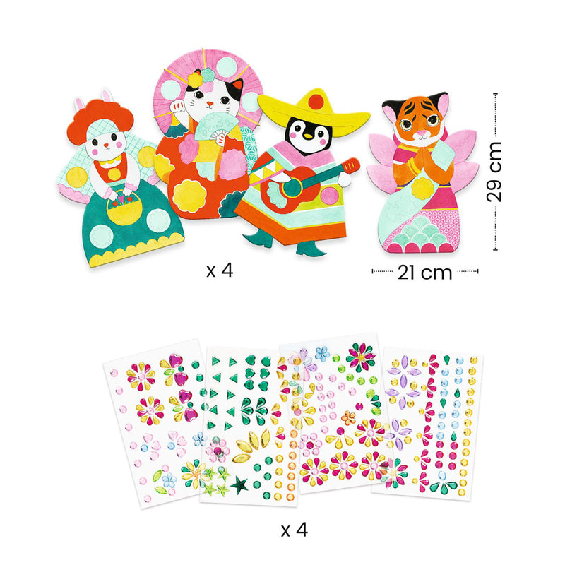 Djeco Rhinestones and Collage Sticker Set - STEAM Kids Brisbane